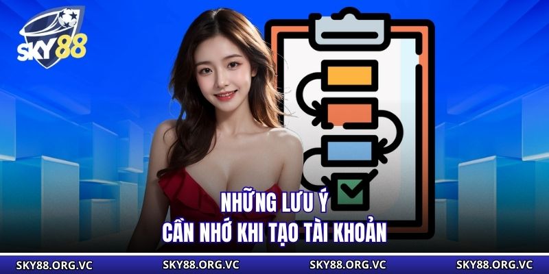 Những lưu ý cần nhớ khi tạo tài khoản
